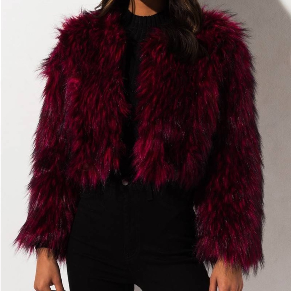 Akira - Faux Fur Crop Jacket 💜❤️